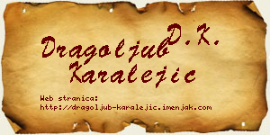 Dragoljub Karalejić vizit kartica